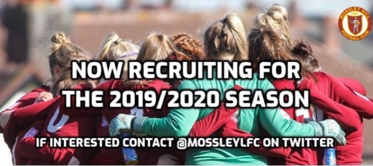 Recruiting 2019-20 Womens Football Mossley Hill LFC